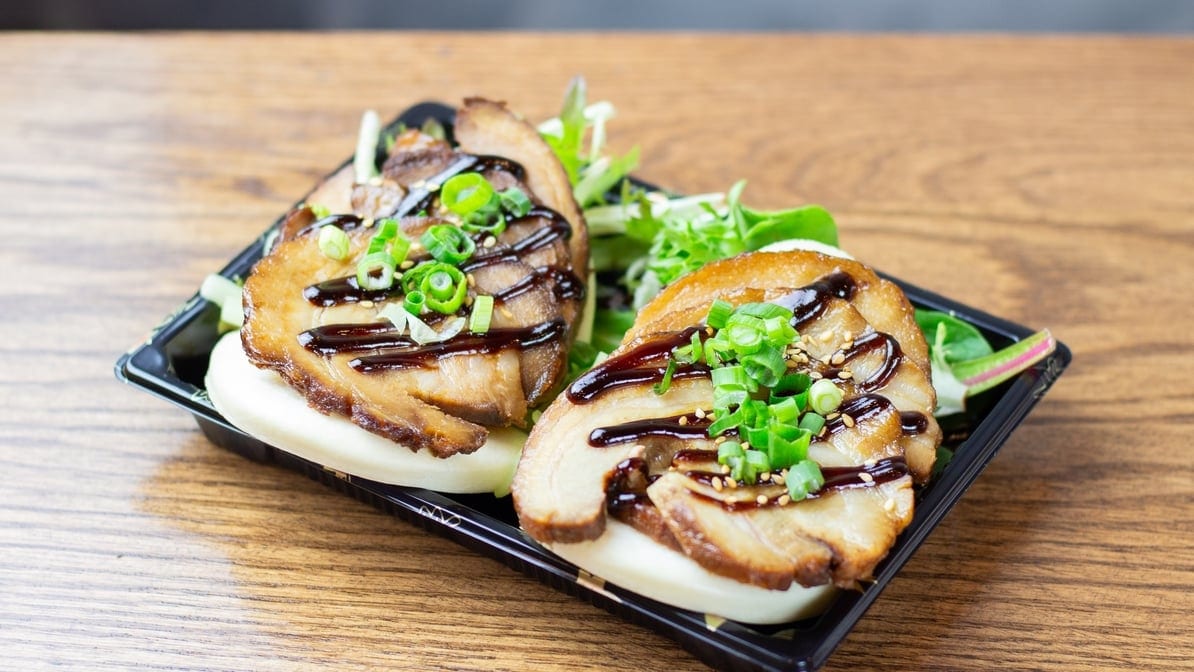 Pork chashu bun.