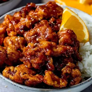 Korean spicy chicken rice bowl