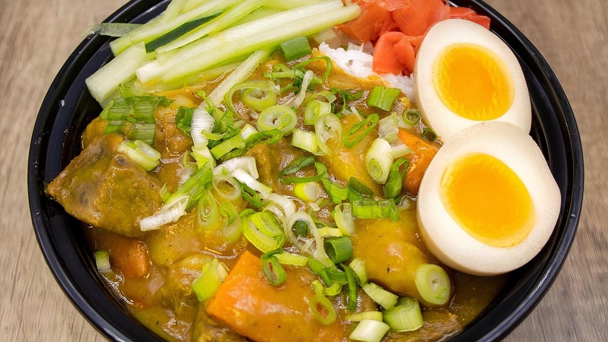 Curry beef bowl.