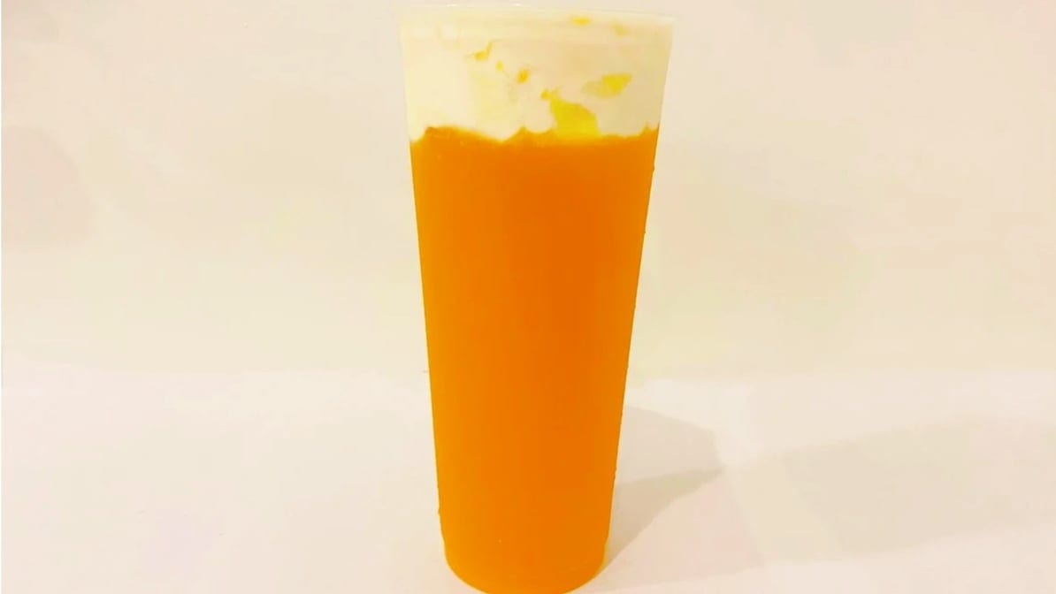 Passion fruit yogurt tea.