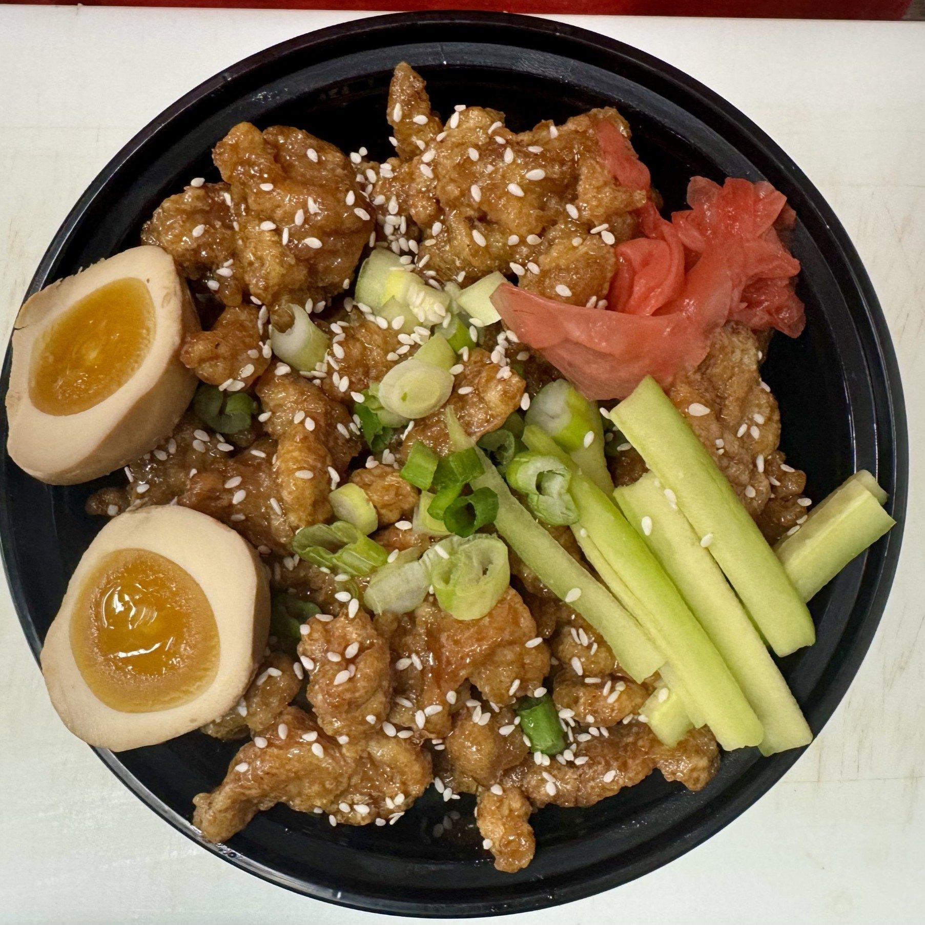 Sesame Chicken Rice Bowl.