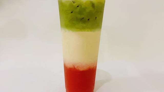 Matcha berri latte.