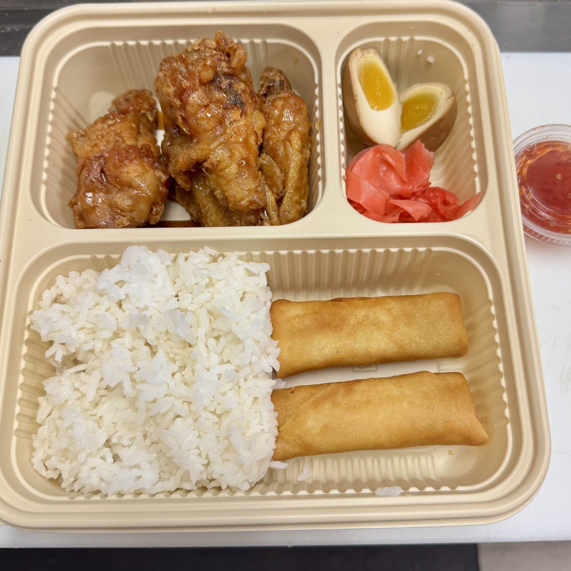 Korean Wings Bento.